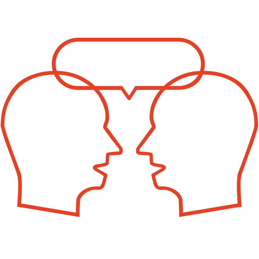 One-on-One Mindfulness Coaching Red Icon
